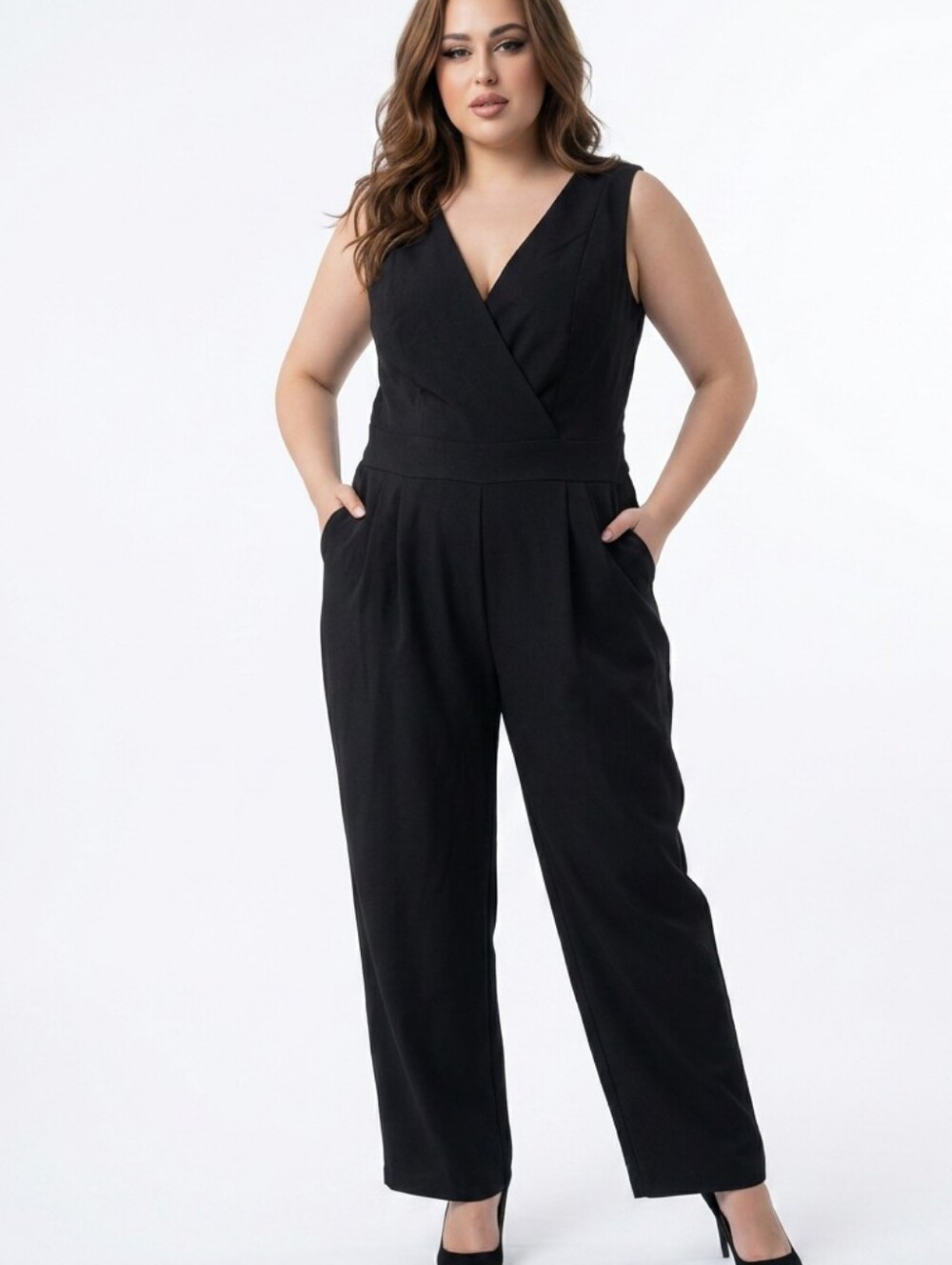 torrid Black Sleeveless V-Neck Jumpsuit Size 12